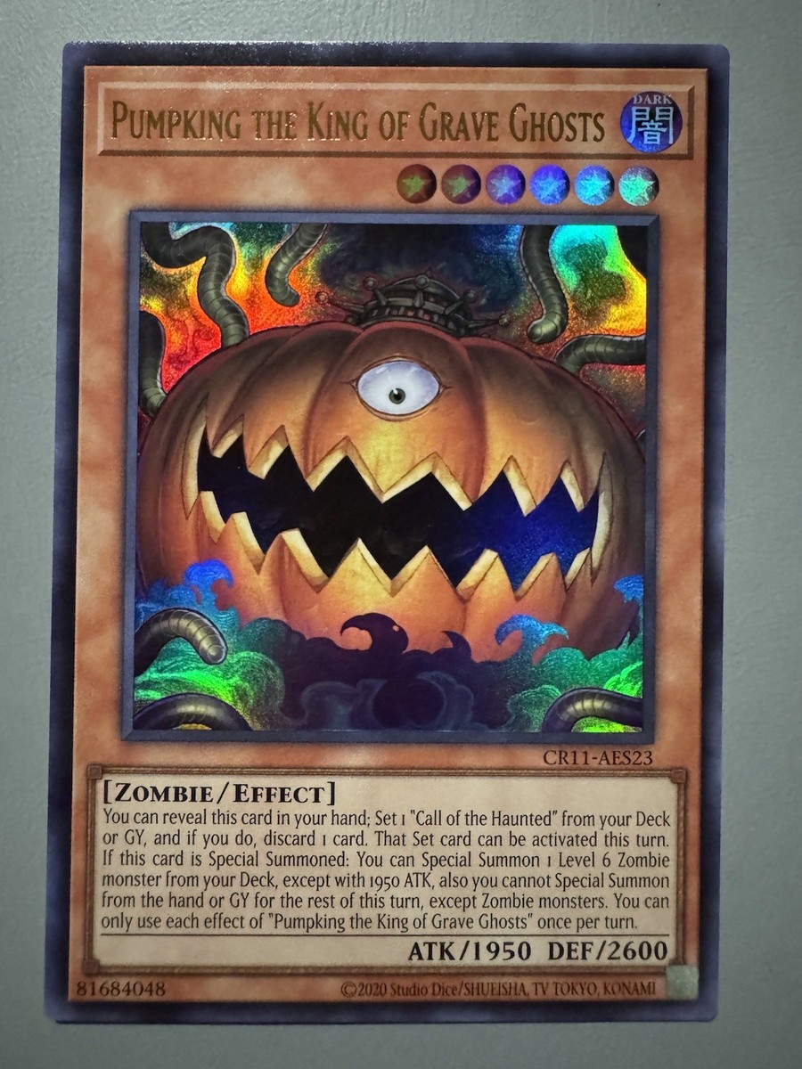 トレギ　ゴースト YUGIOH PUMPKING THE KING OF GRAVE GHOSTS ASIA ENGLISH CR11-AES23