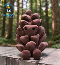 Jellycat Amuseables Pine Cone Rare Retired Plush New Tags And Matching Dust Bag