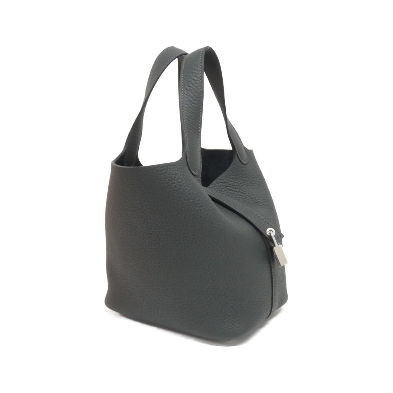 Authentic HERMES Picotin Lock PM 056289CK Handbag in Noir Black