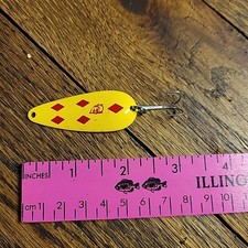 Dardevle Imp Metal Spoon Yellow Red Diamonds Vintage Lure Dearborn, MI