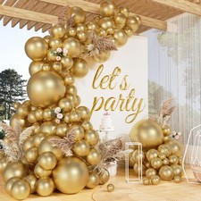 102pcs Gold Balloon Garland Arch Kit, 18 12 10 5 102 Count Pack of 1 ,