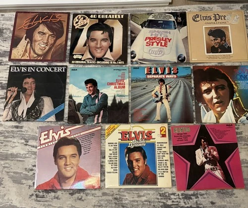 Elvis Presley Job Lot of 11 Vinyl LP Albums including two double albums Good C