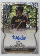 2023 Bowman Chrome Prospect Speckle Refractor 10/299 Daniel Montesino Auto 4o1