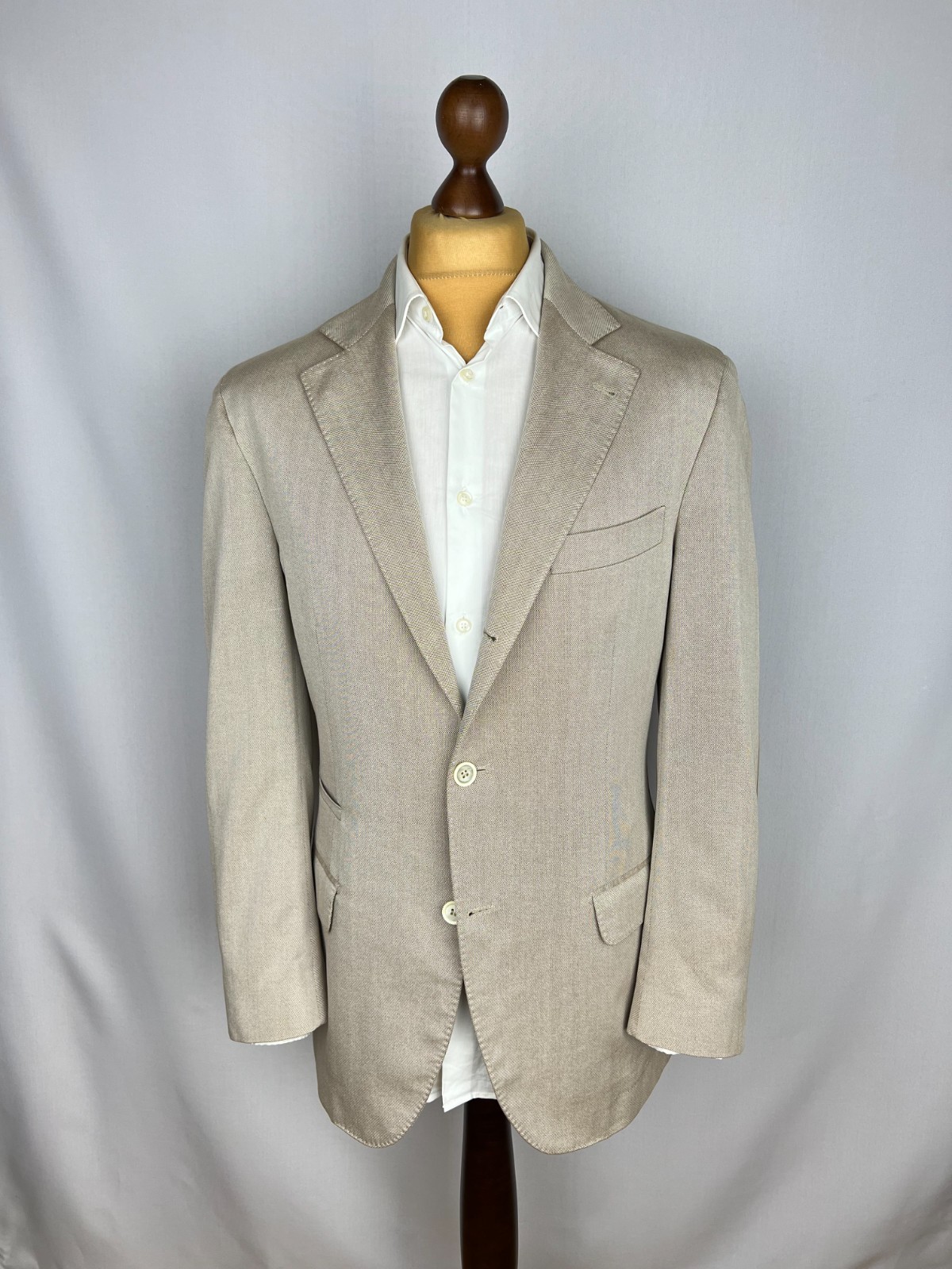 BRUNELLO CUCINELLI Light-Beige Solid 100% Cotton … - image 1