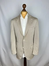 BRUNELLO CUCINELLI Light-Beige Solid 100% Cotton Half-Lined Sport Coat 42US52IT