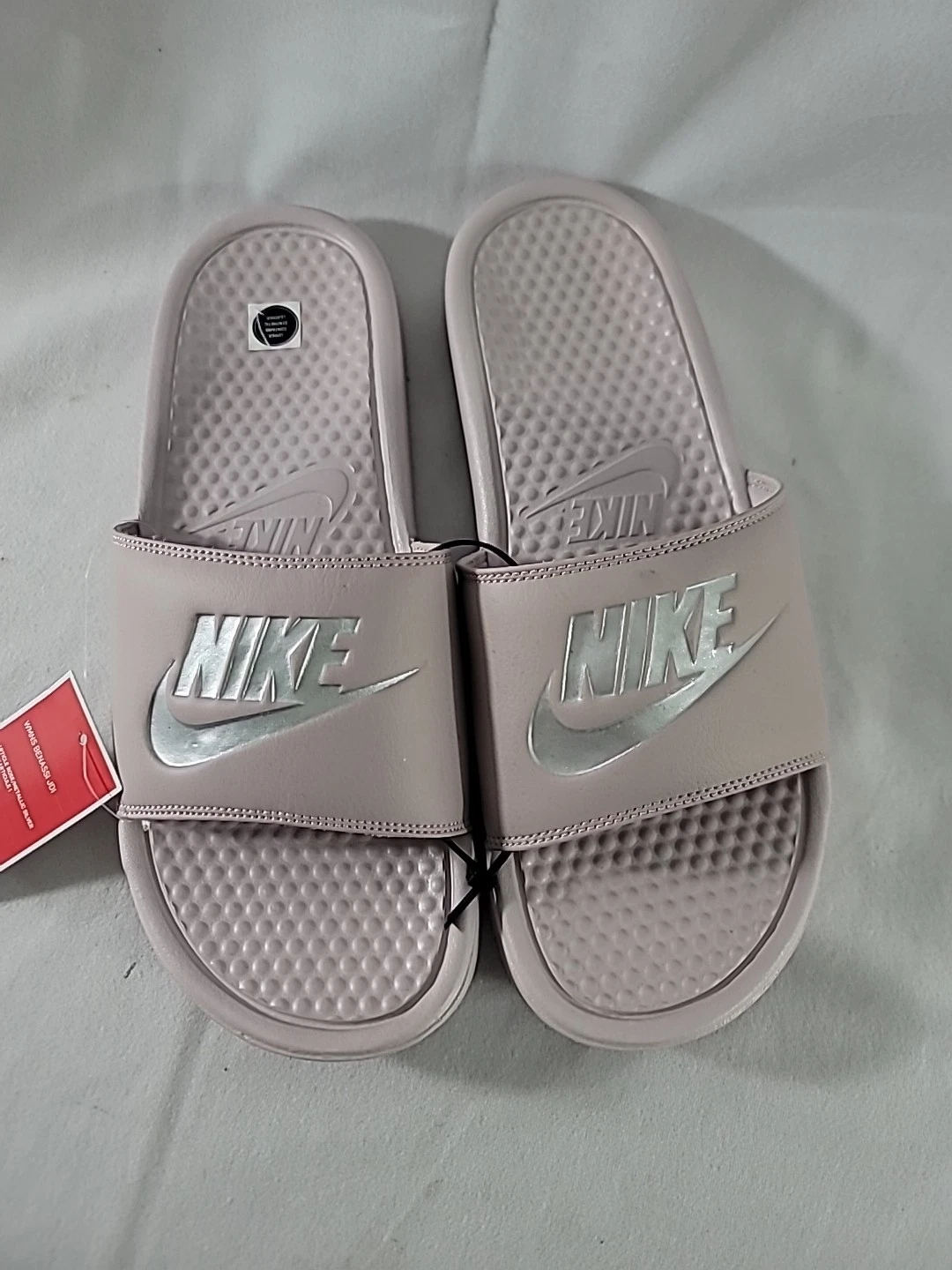 Sandali Nike SB Benassi JDI Particle Rose Silver Logo Slide Donna Taglia 10 FS
