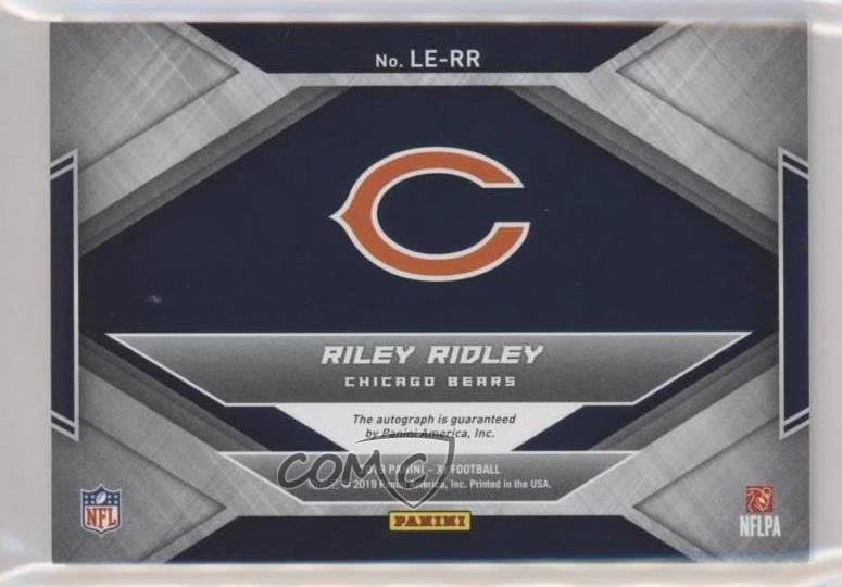 2019 Panini XR Luminous Endorsements Orange /25 Riley Ridley Rookie Auto RC - Image 2 of 2