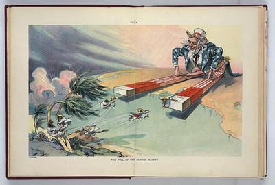 Uncle Sam Monroe Magnet 1913 Puck U.S. Protectorates Panama Mexico Cartoon