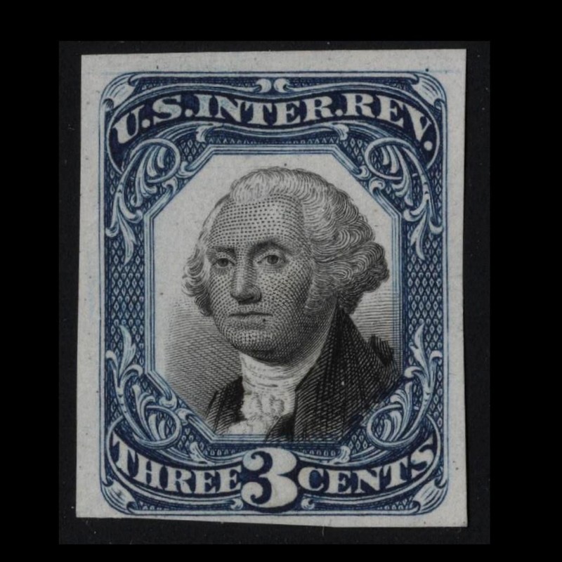R105p3 PROOF Revenue 3c SECOND ISSUE India Paper MNH $20 SEE PHOTOS Lot P-681