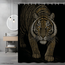 Bold Tiger Shower Curtain for Bathroom Decor