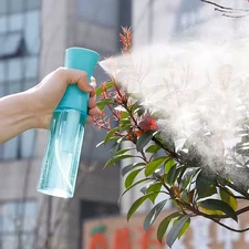 300ML Continuous Mist Spray Bottle Water Sprayer Salon Plant Mister Tools Blue