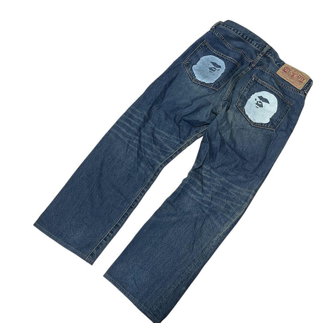 A Bathing Ape Denim Pants Jeans Blue M Waist 86cm Inseam 63cm BA0226179 thumbnail 2