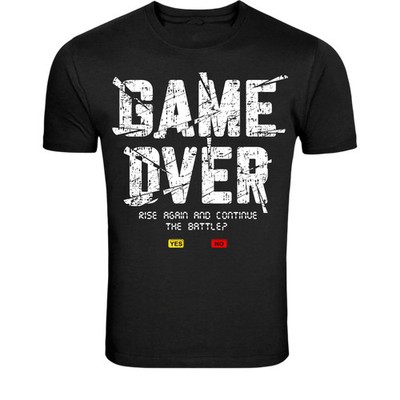 Game Over Gamer Style T-Shirt - Vintage Gaming Graphic Tee