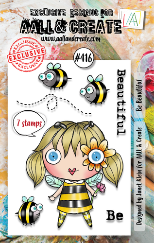 AALL and Create Janet Klein 3" x 4" Clear Stamps Be Beautiful #416 - Picture 3 of 4