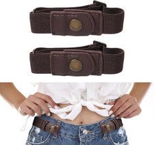 Invisible Side Belt No Buckle Belt Women and Men,Without Buckle Elastic Stretch