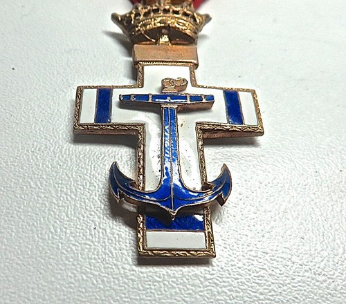 Spain Cross of Naval Merit Blue Decoration Medal with full Ribbon Excellent - Picture 2 of 5