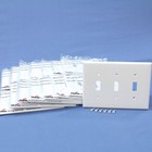 Cooper PJ3W White 3-Gang Mid-Size Unbreakable Toggle Switch Cover Wallplate 15pc