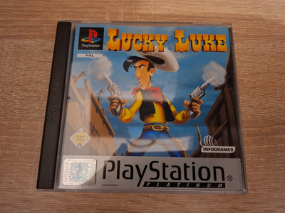 Infogrames Lucky Luke PS1 PAL Platinum-Edition, selten, Sammler, CIB mit Booklet