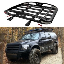 Aluminum Roof Rack Cross Bar Basket Rooftop Cargo Carrier For Ford Expedition