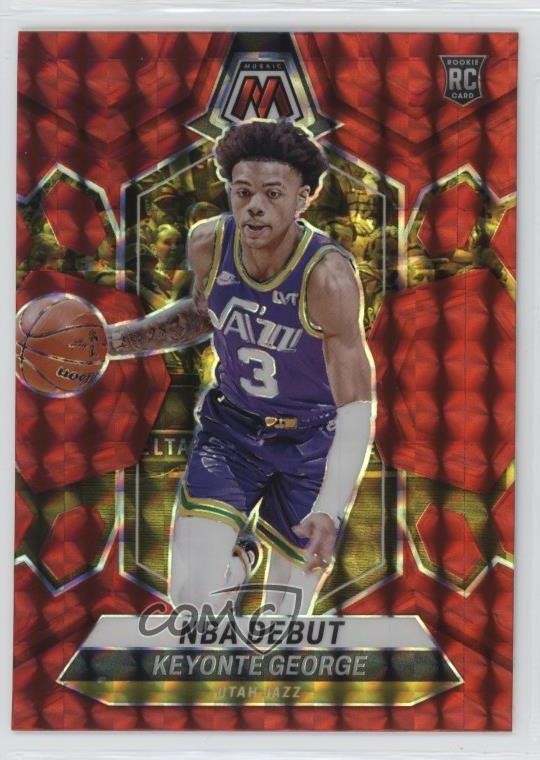 2023-24 Panini Mosaic NBA Debut Red Mosaic Prizm Keyonte George #251 16wc