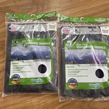 2 Indera Mills USA Thermal Underwear Mens L 38 40 Dual Face Performance HydroPur