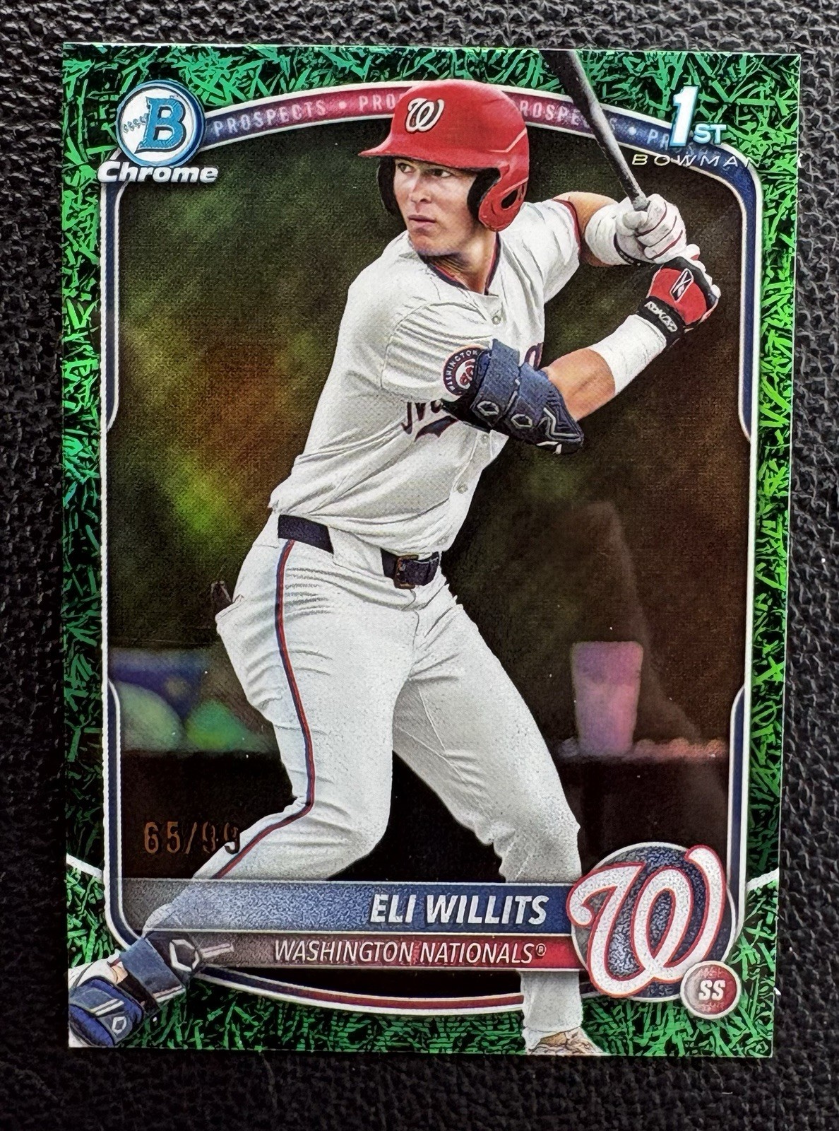 2025 BOWMAN DRAFT CHROME #BDC-1 ELI WILLITS 1st RC GREEN GRASS #/99🔥