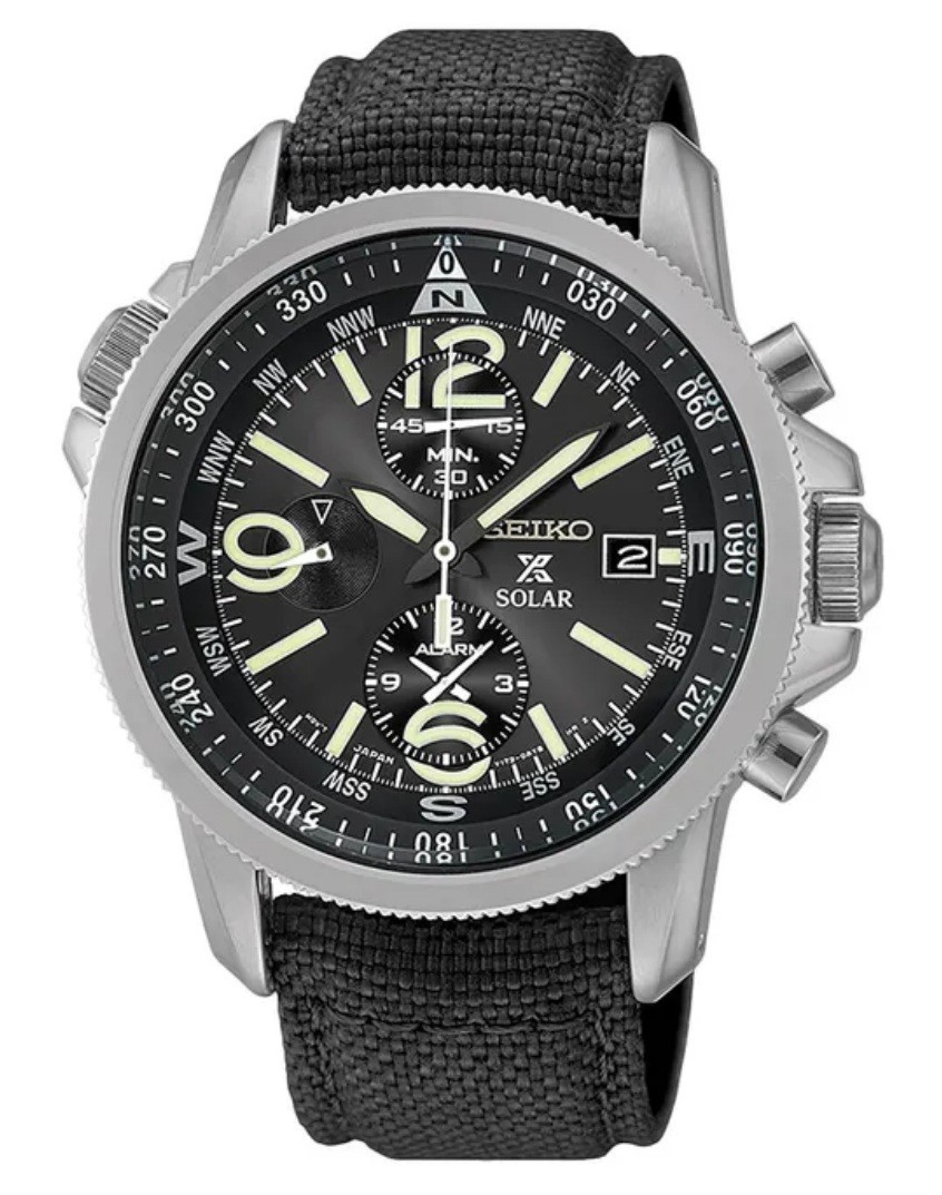 SEIKO ProspeX SSC293P2 Solar Alarm Chronograph Military Watch V172
