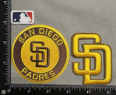 #ad SAN DIEGO PADRES LOT SET OF 3 MLB BASEBALL IRON ON PATCHES $6.99