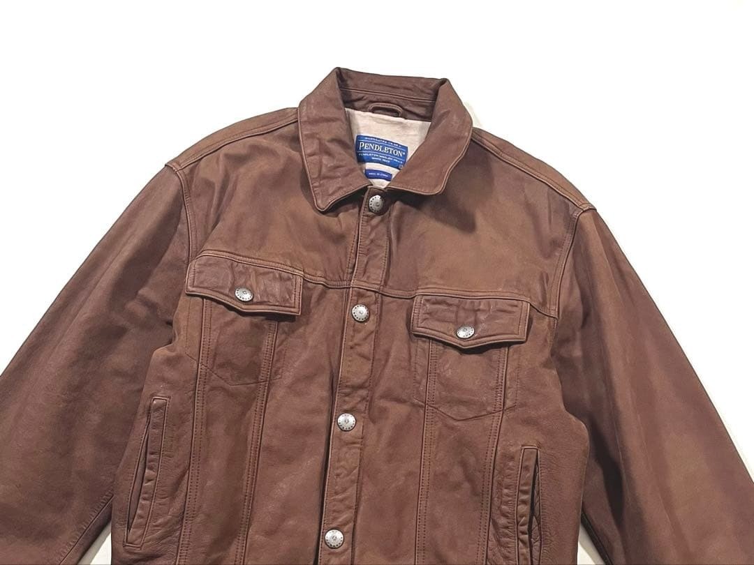 Item Pendleton leather tracker jacket native patt… - image 4