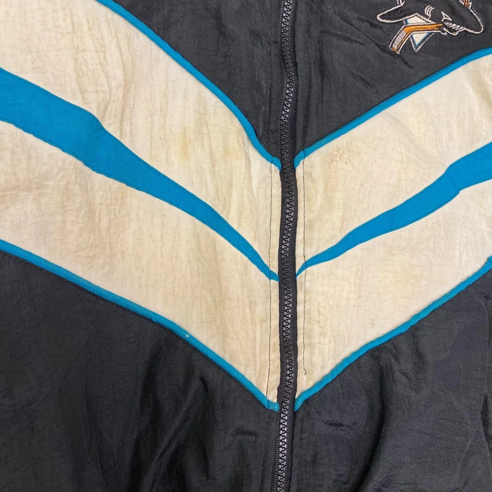 Chaqueta Anorak de Colección San Jose Sharks para Hombres L Negra Teal Blanca NHL Hockey Foto 3 de 4