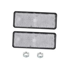 Rectangle Rear Reflectors, 2 Pcs Safety Reflective Warning Reflector White