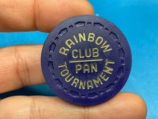 $————-RAINBOW CLUB-———-GARDENA  CALIFORNIA CASINO  TOURNAMENT CHIP———-—Z-4020