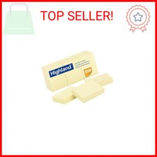 Highland Sticky Notes, 1.5 x 2 Inches, Yellow, 12 Pack (6539)