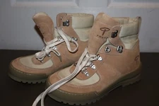 NEW Women 8.5 EREM Xerocole Light Tan Leather Lace Up Ankle Lug Hiking Boots