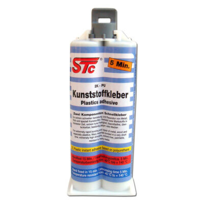 50 g STC 2K PU Kunststoffkleber 5 Minute Schnellkleber Industriekleber Klebstoff