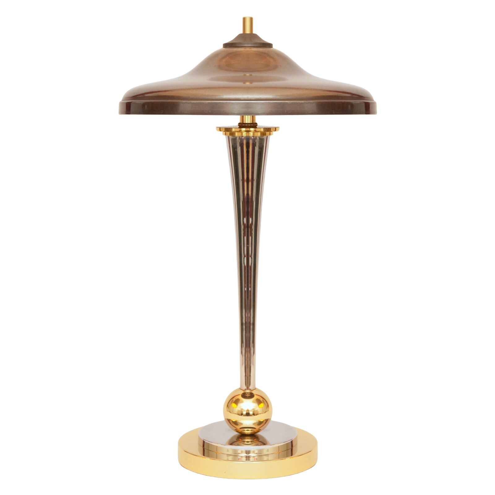 Art Deco Desk Lamp "VANDENBERGH" Unique Design Chrome Brass Lamp