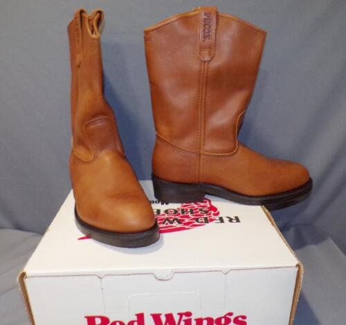 MENS WORK RED WING #2215 USA HUNTING LEATHER COWBOY WELLINGTON BOOTS NEW IN BOX - Picture 3 of 15