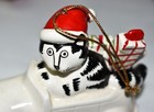 Vintage Kliban Santa Tabby CAT in Car w Gifts Christmas Ornament 1981 Volkswagen — photo 8