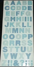10 Sheets  Mrs Grossman SKY ABC ALPHABET Uppercase Stickers Vellum