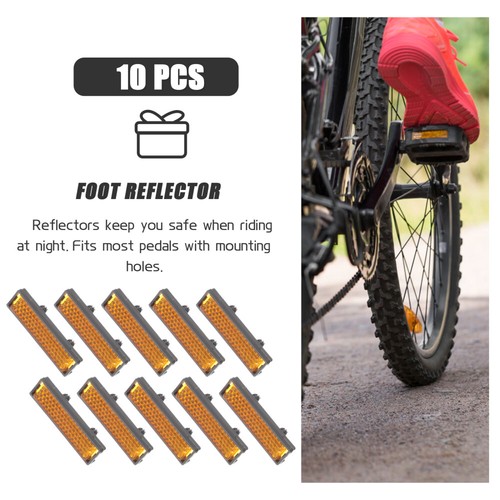 20 Pcs Foot-pedal Reflector Bike Night Reflectors Riding Bicycle Extended - Picture 9 of 12