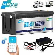 36V 150AH Golf Cart Lithium Battery Bluetooth APP 200A BMS Rechargeable LiFePO4