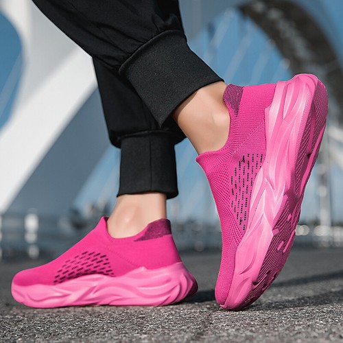 Outdoor Breathable Tennis Shoes Cushioned Mesh Slip on Women Men Sneaker Size 10 - Picture 63 of 69