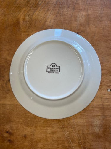 Strawberry Street Fine China White Platinum Dinner Plate 1 ea 3 available - Picture 2 of 3
