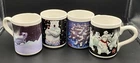 Vintage Coca Cola Christmas Polar Bear Coffee Mug Cup Set of 4 Gibson 1996