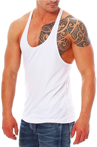 Herren Stringer Tanktop Bodybuilding Achselshirt Muskelshirt Sportshirt Fitness - Bild 24 von 25