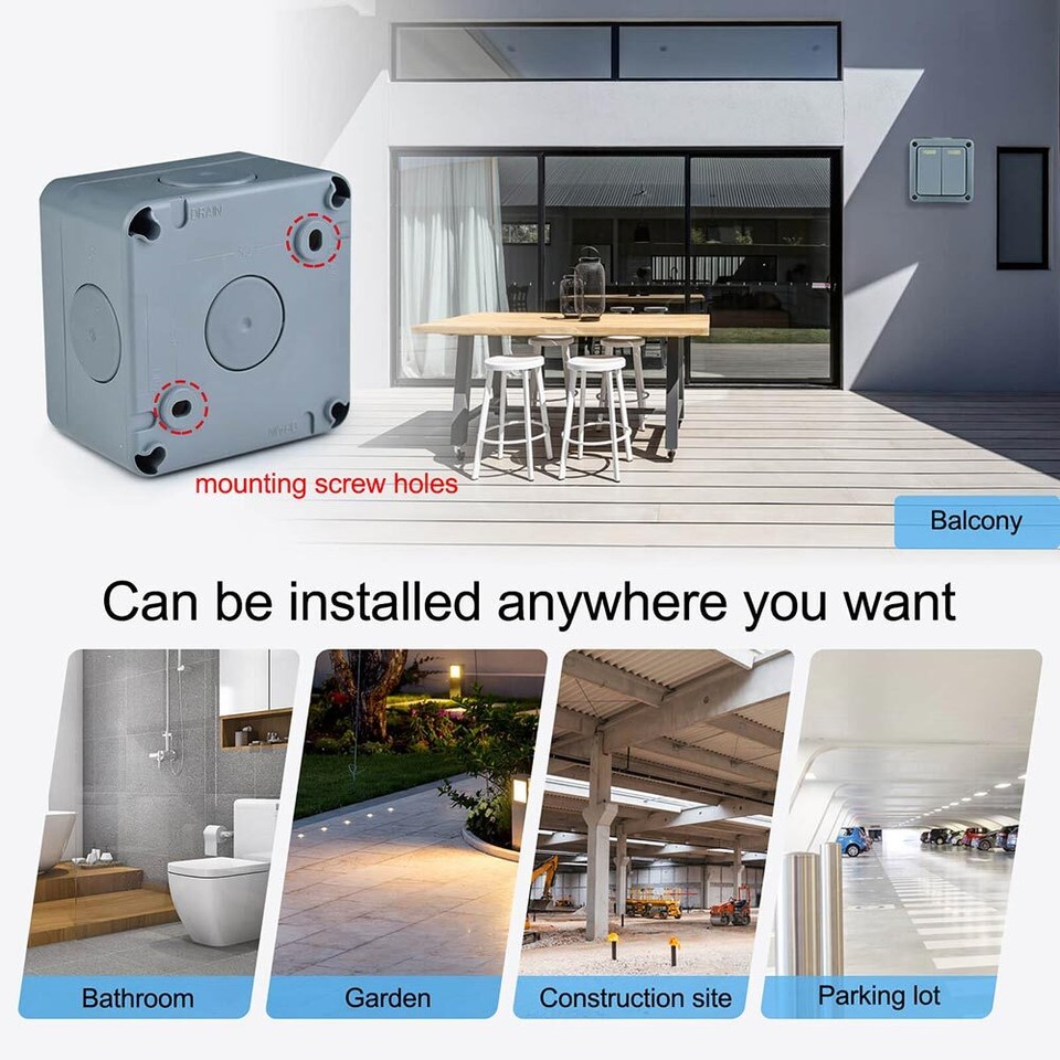 Outdoor 2 gang double 2 way light switch IP66 weatherproof Waterproof