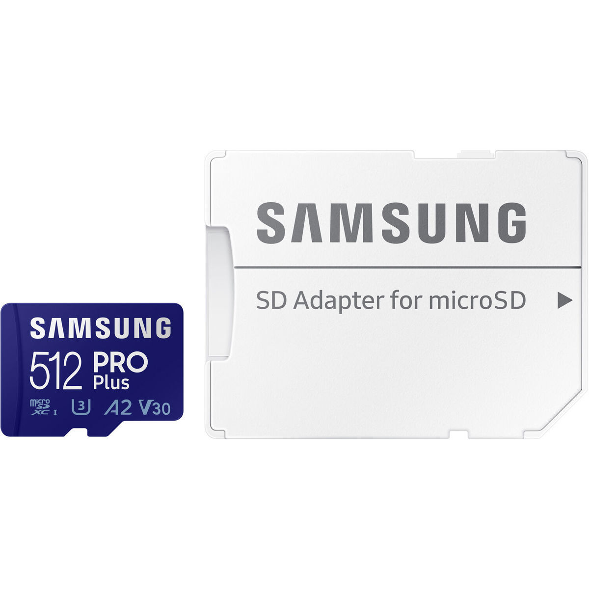 Карта памяти Samsung PRO Plus UHS-I microSDXC с адаптером SD, синяя #MBMD512SAAM