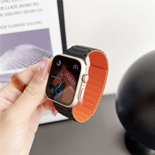 Correa de silicona magnética para Apple Watch 10 9 8 7 6 SE 42/45/46/49mm Ultra 2 - Imagen 5 de 43