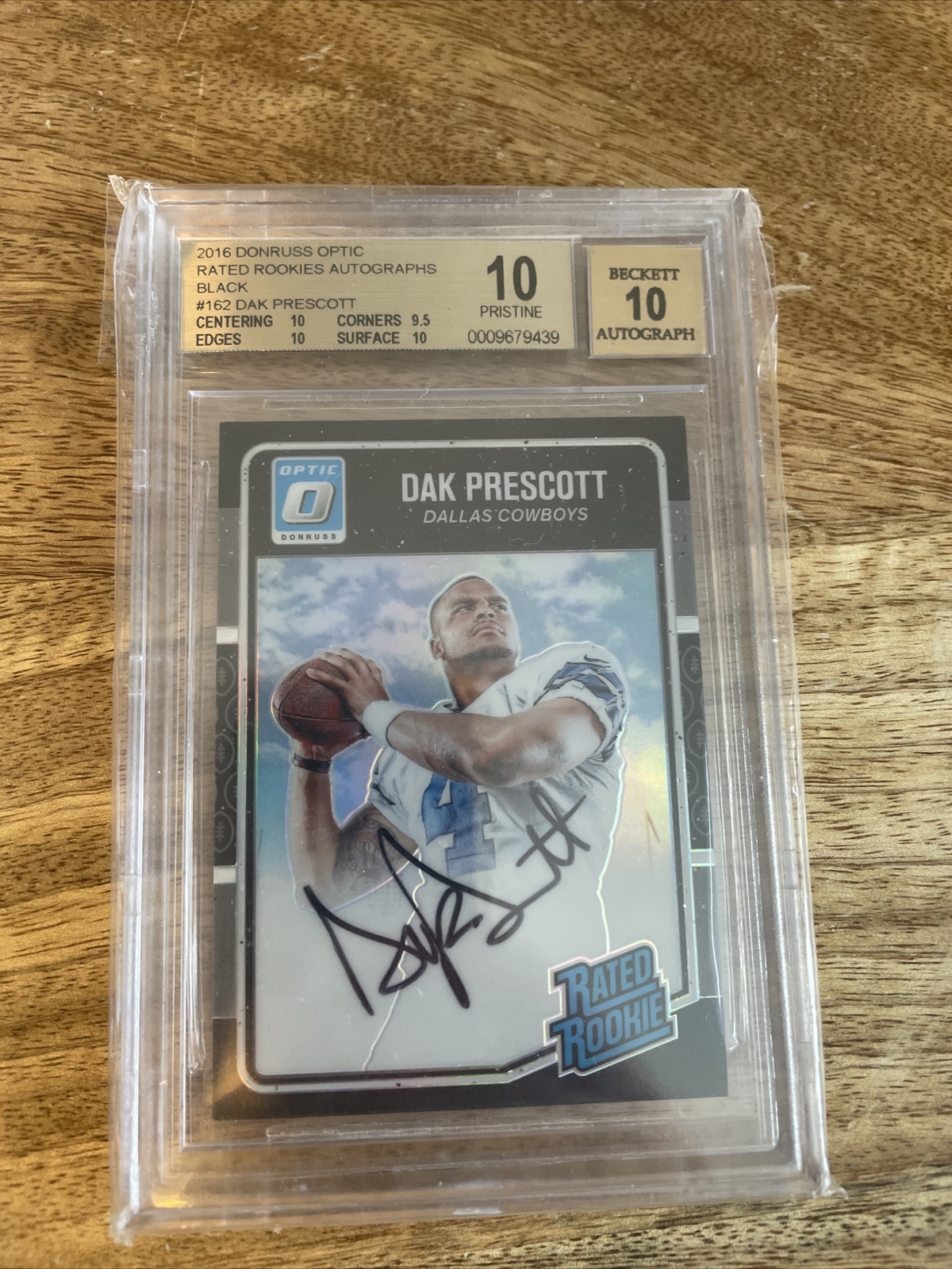 Dak Prescott Panini Donruss Optic #162 Autograph-Black