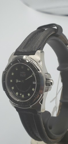 Sector 250 Fecha Zafiro Cristal Damas Reloj de esfera negra Swiss Made - Imagen 2 de 11